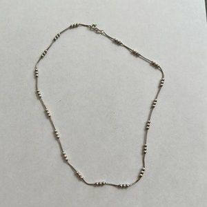 SOLD Sterling silver beaded necklace